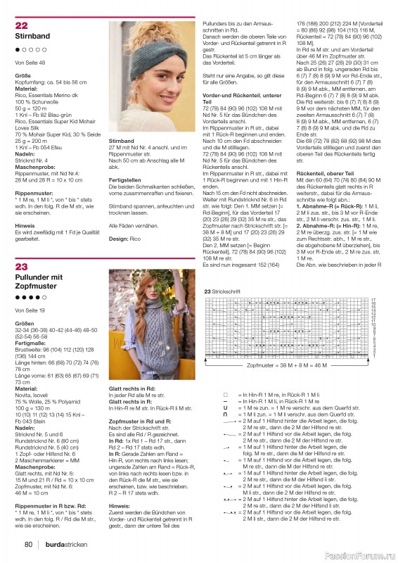 Вязаные модели в журнале «Burda Stricken №4 2023»