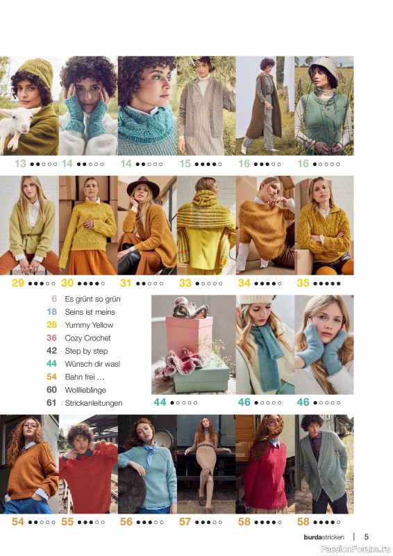 Вязаные модели в журнале «Burda Stricken №4 2024»