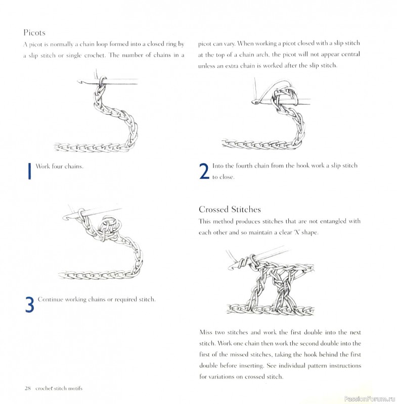 Вязаные проекты в книге &laquo;Crochet Stitch Motifs&raquo;.