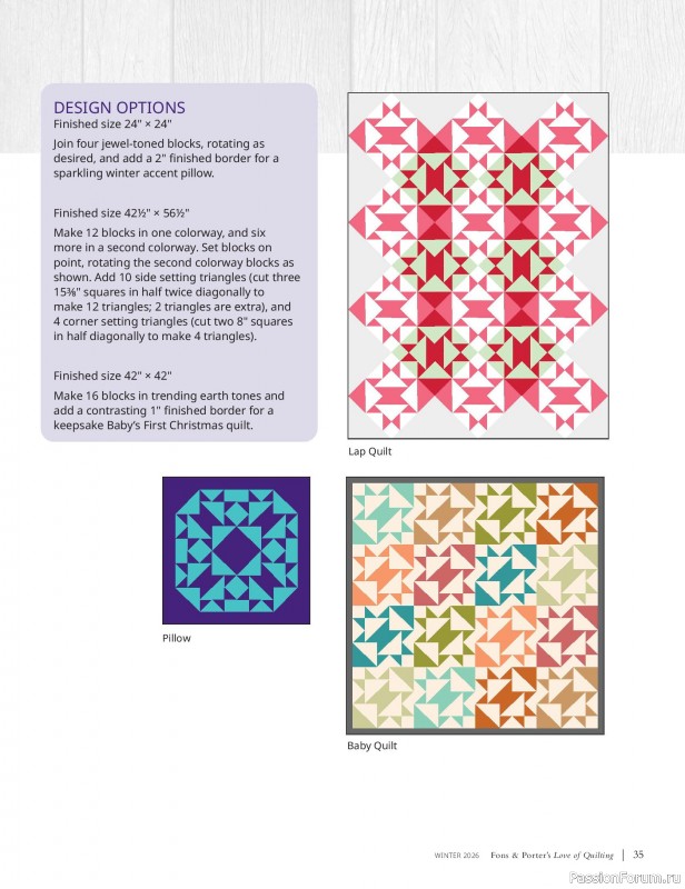 Коллекция проектов для рукодельниц в журнале «Fons & Porter's Love of Quilting - Winter 2026»