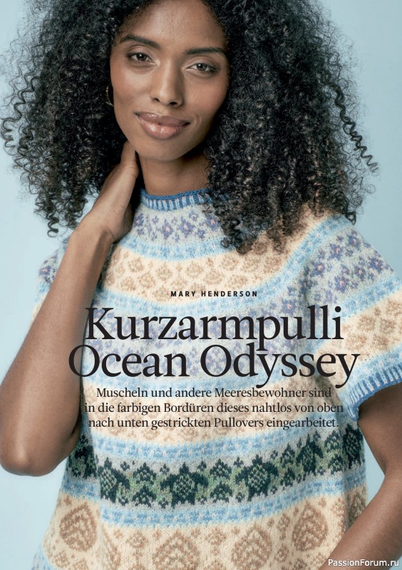 Вязаные проекты спицами в журнале «The Knitter №77 2025 Germany»