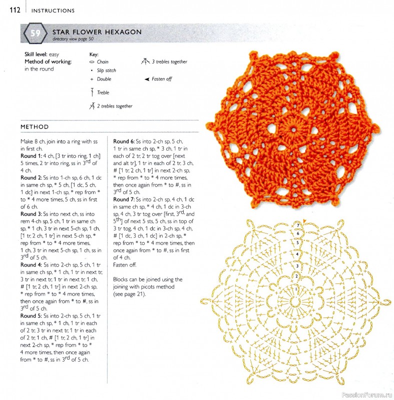 Вязаные проекты в книге «75 Crocheted Floral Blocks». Часть 2.