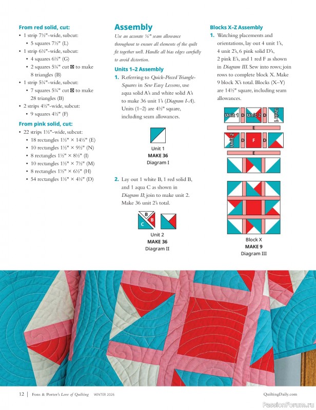 Коллекция проектов для рукодельниц в журнале «Fons & Porter's Love of Quilting - Winter 2026»