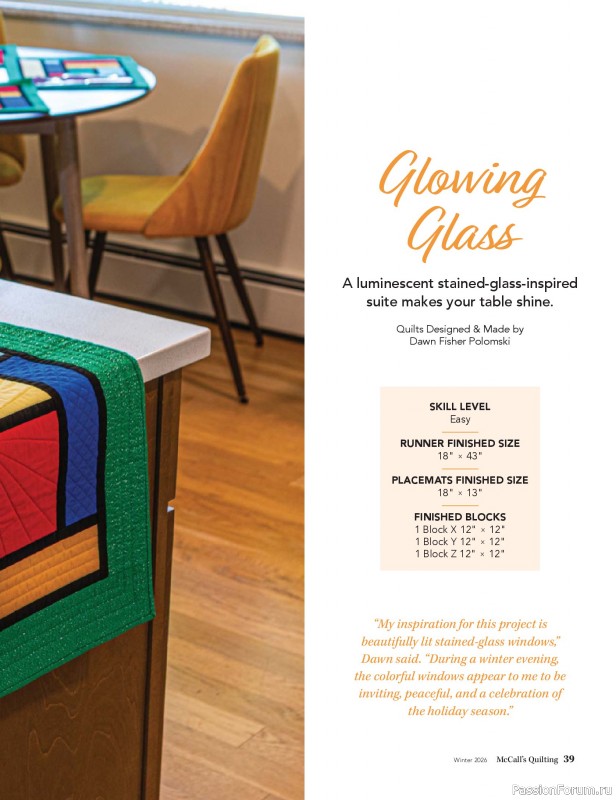 Коллекция проектов для рукодельниц в журнале «McCall's Quilting - Winter 2026»