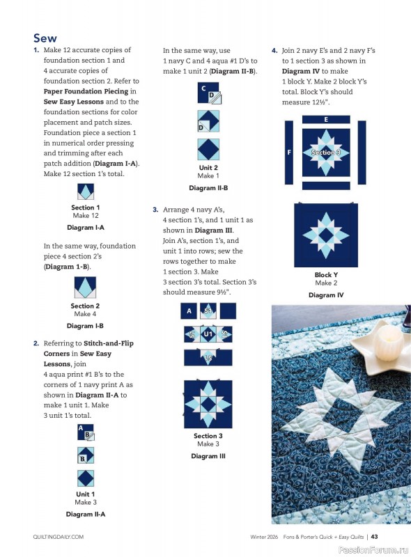 Коллекция проектов для рукодельниц в журнале &laquo;Quick+Easy Quilts - Winter 2026&raquo;