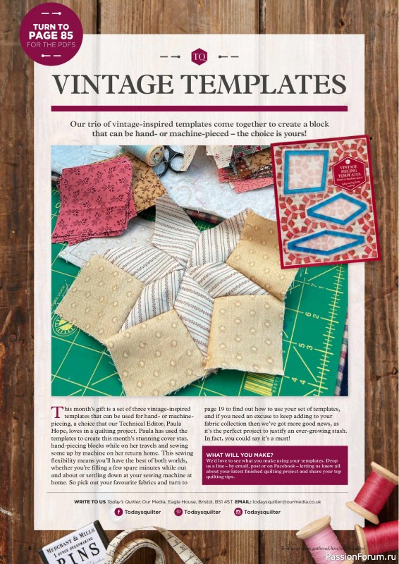 Коллекция проектов для рукодельниц в журнале «Todays Quilter №125 2025»