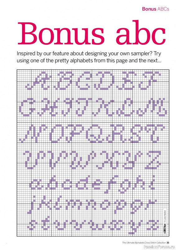 Коллекция вышивки в журнале «Cross Stitch Collection - The Ultimate Alphabets 2026»