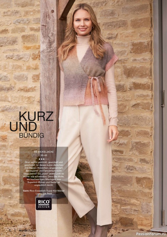 Вязаные модели в журнале «Burda Stricken №1 2023»