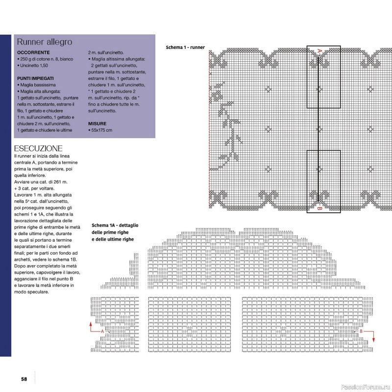 Вязаные проекты крючком в журнале «Uncinetto Manuale Filet №8 2022»