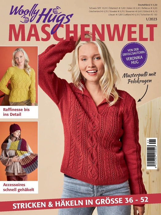Вязаные модели в журнале &laquo;Woolly Hugs Maschenwelt №1 2023&raquo;