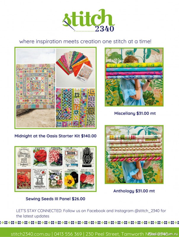 Коллекция проектов для рукодельниц в журнале «Australian Homespun - October-November 2025»