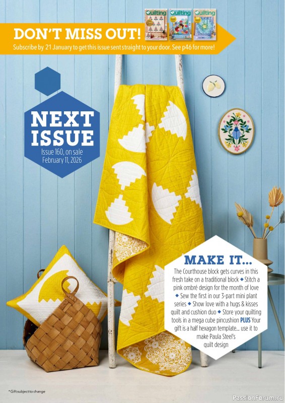 Коллекция проектов для рукодельниц в журнале &laquo;Love Patchwork & Quilting №159 2026&raquo;
