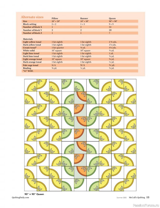 Коллекция проектов для рукодельниц в журнале «McCalls Quilting - Spring 2025»