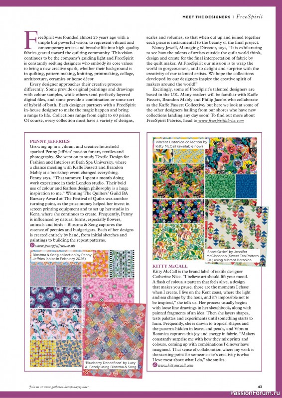 Коллекция проектов для рукодельниц в журнале «Todays Quilter №135 2025»