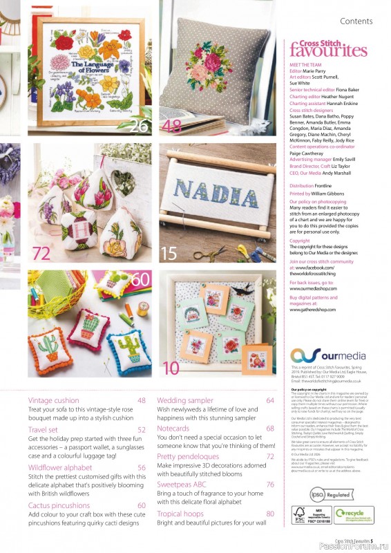 Коллекция вышивки в журнале «Cross Stitch Favourites - Flowers 2026»