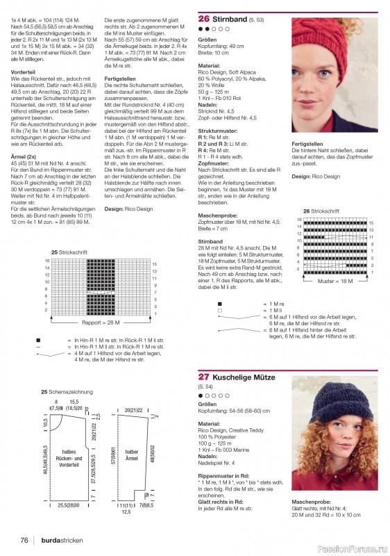Вязаные модели в журнале «Burda Stricken №4 2025»