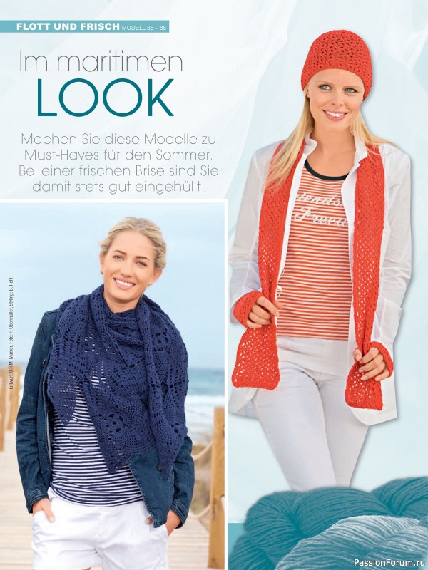 Вязаные модели в журнале &laquo;Hundert Seiten voller Ideen №1 2026 - Tucher & Schals&raquo;