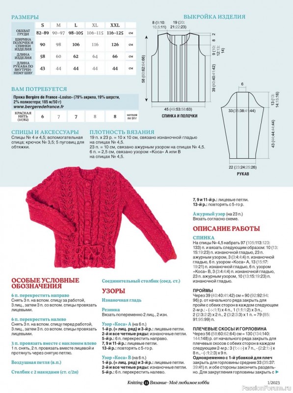 Вязаные модели в журнале «Knitting. Вязание №1 2023»