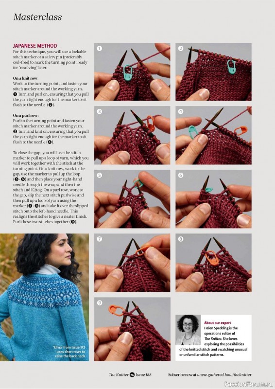 Вязаные проекты спицами в журнале «The Knitter №188 2023»