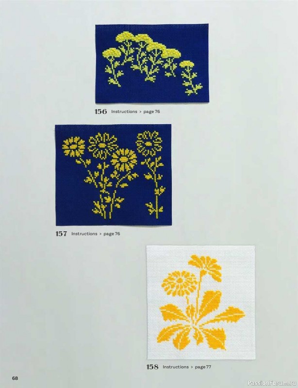 Вязаные проекты в книге &laquo;200 Japanese Cross Stitch Designs&raquo;.