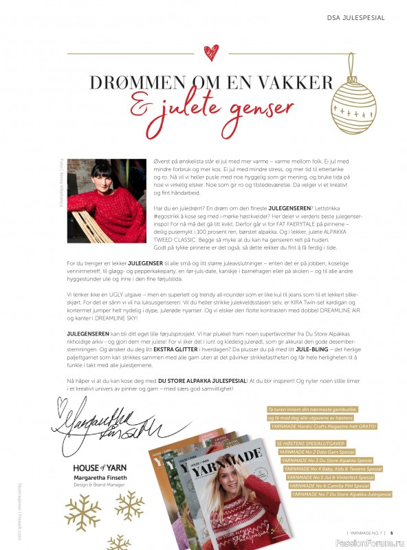 Вязаные проекты в журнале &laquo;Yarnmade №7 2019 Autumn & Winter Collection&raquo;.