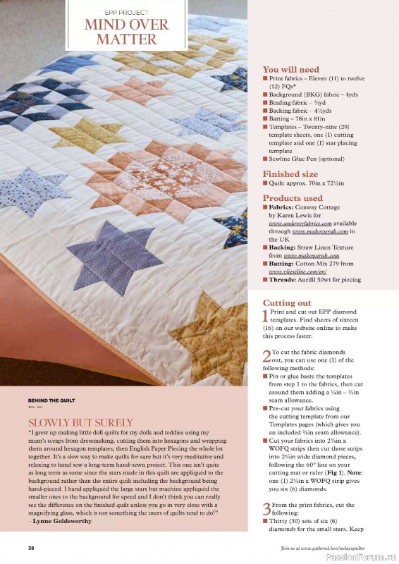 Коллекция проектов для рукодельниц в журнале «Todays Quilter №126 2025»