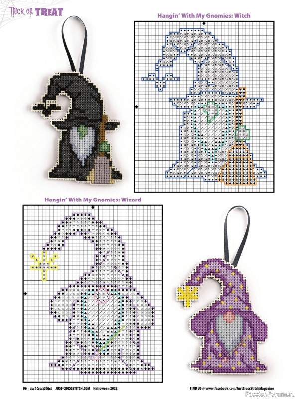 Коллекция вышивки в журнале «Just CrossStitch - Halloween 2022»