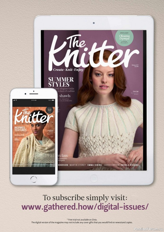 Вязаные модели спицами в журнале «The Knitter №178 2022»