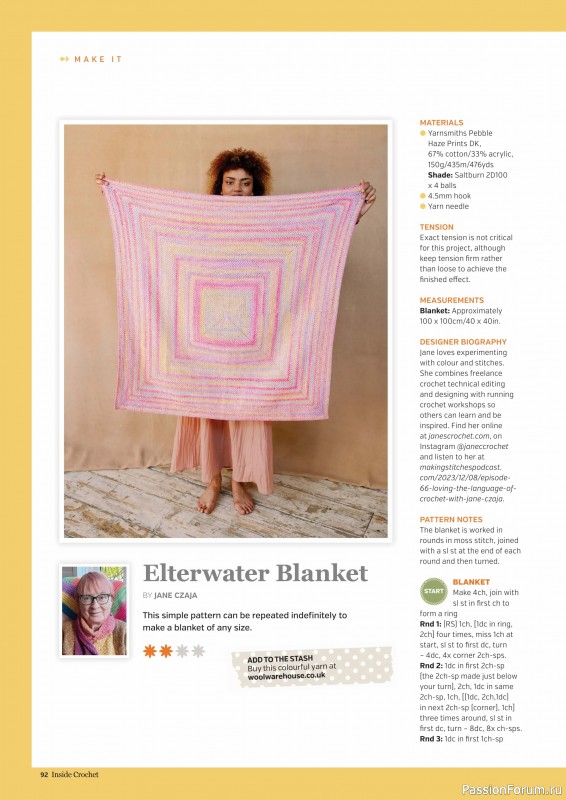 Вязаные проекты крючком в журнале «Inside Crochet №182 2025»