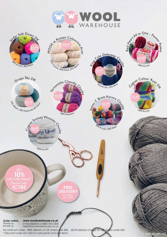 Вязаные проекты крючком в журнале &laquo;Inside Crochet №185 2025&raquo;