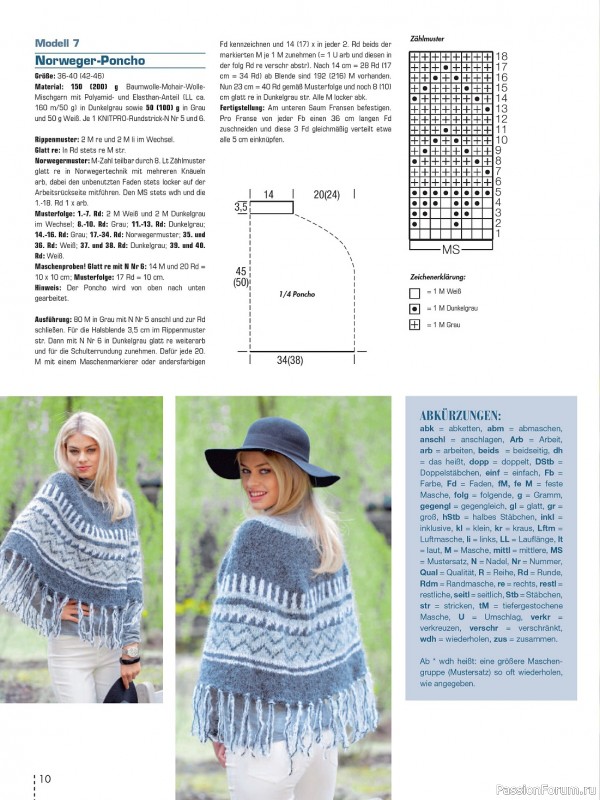 Вязаные проекты крючком в журнале «Meine Masche Poncho & Co. №1 2023»