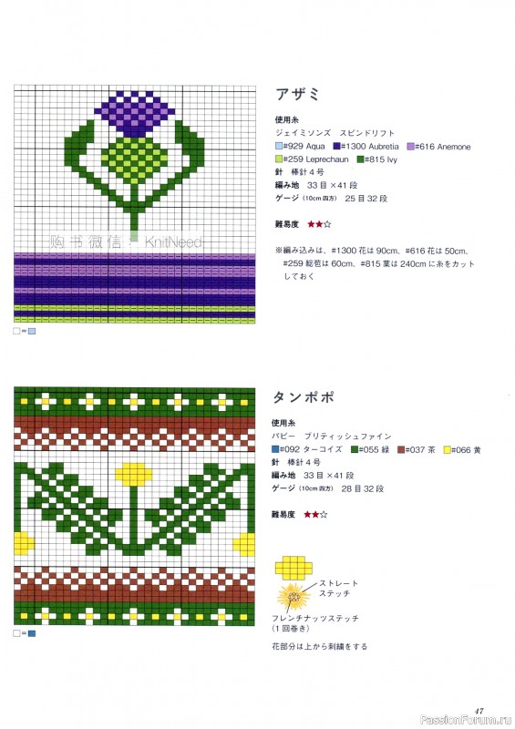 Вязаные проекты в книге «Flower Knitting». Часть 1