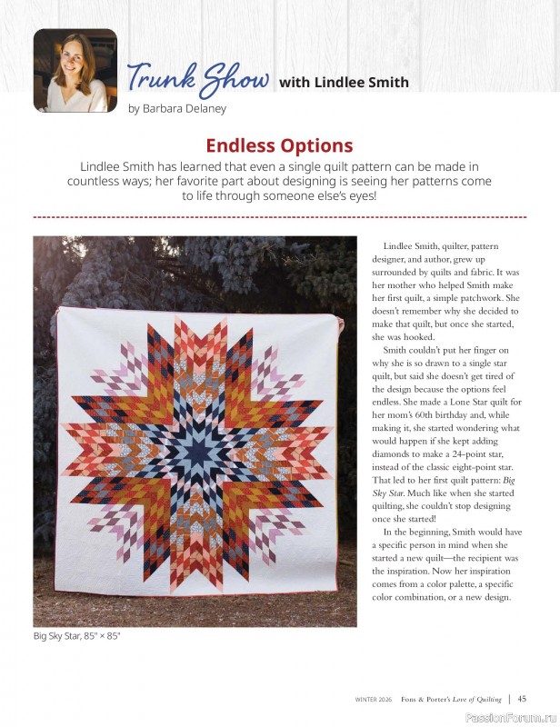 Коллекция проектов для рукодельниц в журнале «Fons & Porter's Love of Quilting - Winter 2026»