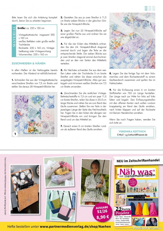 Коллекция проектов для рукодельниц в журнале &laquo;Patchwork das Magazin №3 2026&raquo;