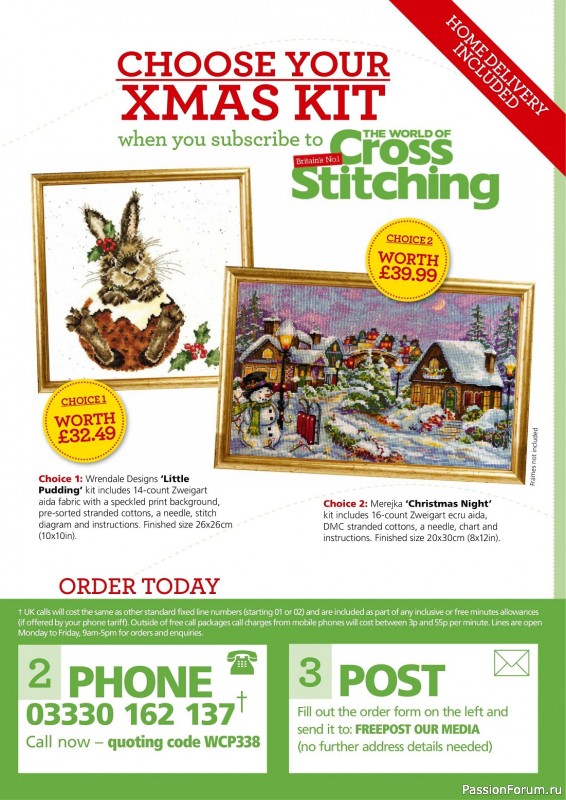 Коллекция вышивки в журнале «The World of Cross Stitching №338 2022»