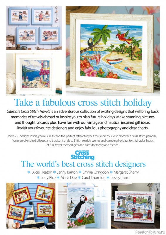 Коллекция вышивки в журнале &laquo;Ultimate Cross Stitch Travel 2026&raquo;