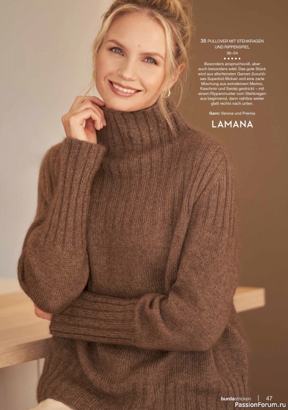 Вязаные модели в журнале «Burda Stricken №1 2023»