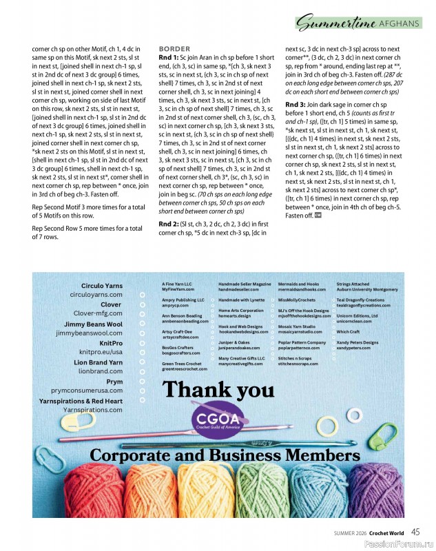 Вязаные проекты крючком в журнале &laquo;Crochet World - Summer 2026&raquo;