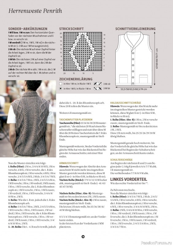 Вязаные проекты спицами в журнале «The Knitter №77 2025 Germany»