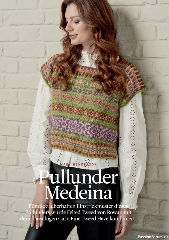 Вязаные проекты спицами в журнале «The Knitter №78 2025 Germany»