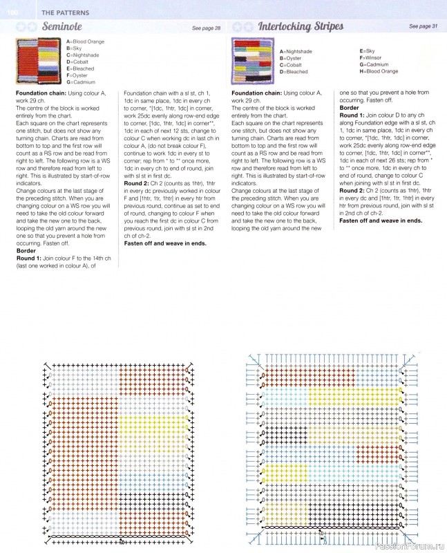 Вязаные проекты в книге «150 Crochet Blocks». Часть 2