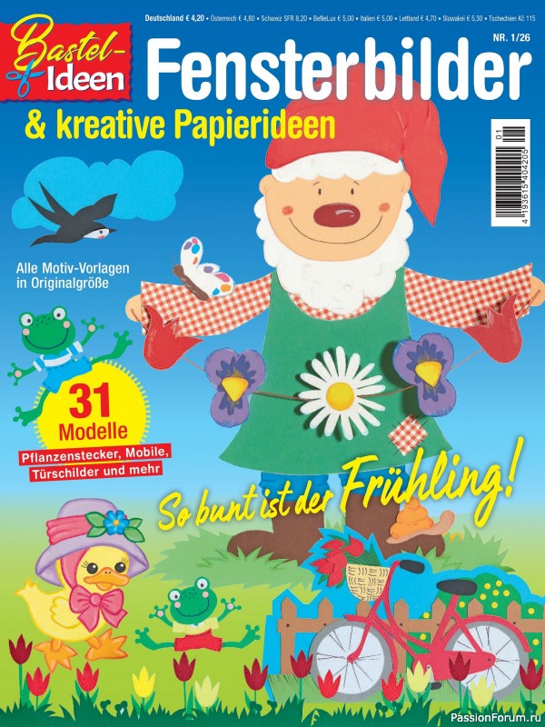Коллекция проектов для рукодельниц в журнале «Bastel-Ideen №1 2026»