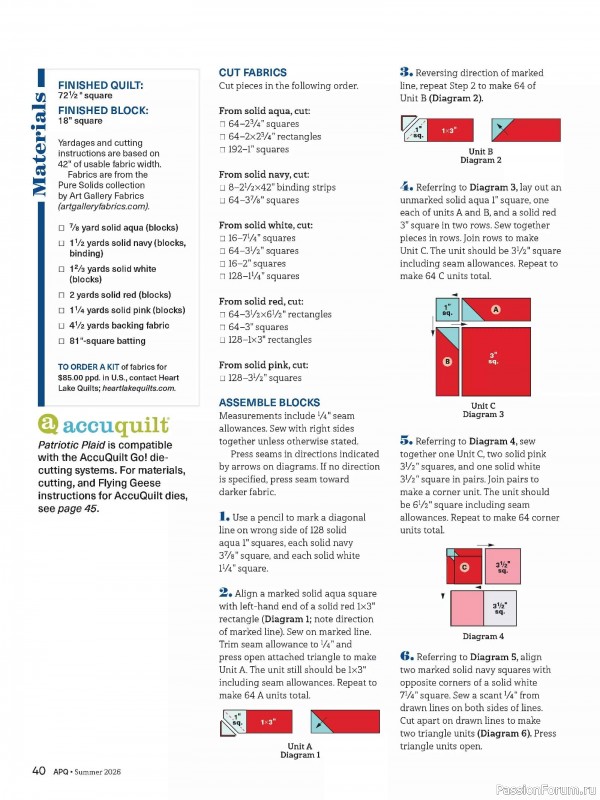 Коллекция проектов для рукодельниц в журнале &laquo;American Patchwork & Quilting №200 2026&raquo;