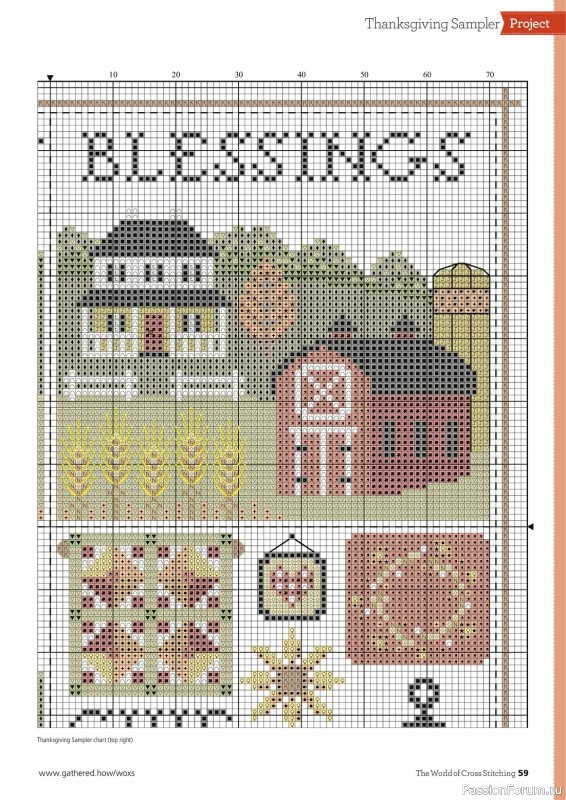 Коллекция вышивки в журнале «The World of Cross Stitching №338 2022»