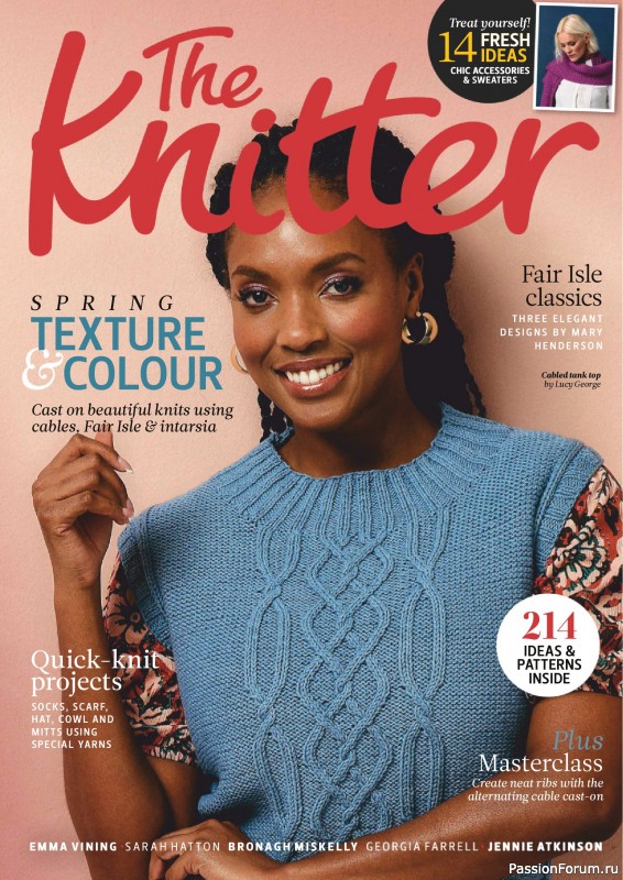 Вязаные проекты спицами в журнале «The Knitter №213 2025»