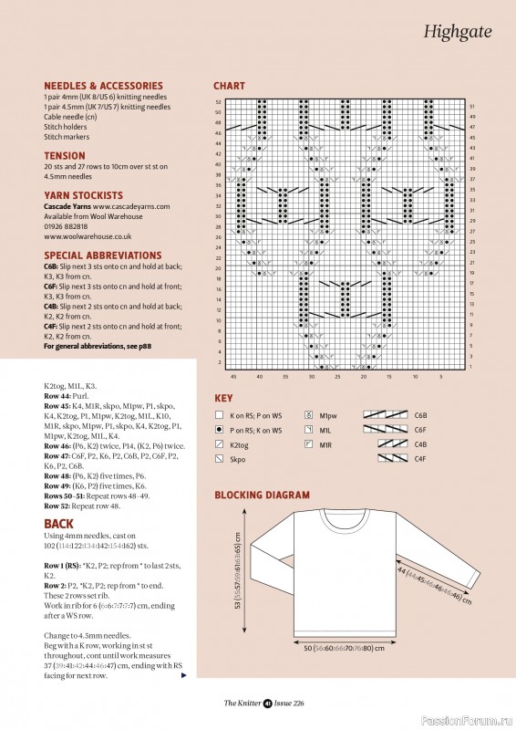 Вязаные проекты спицами в журнале &laquo;The Knitter №226 2026&raquo;