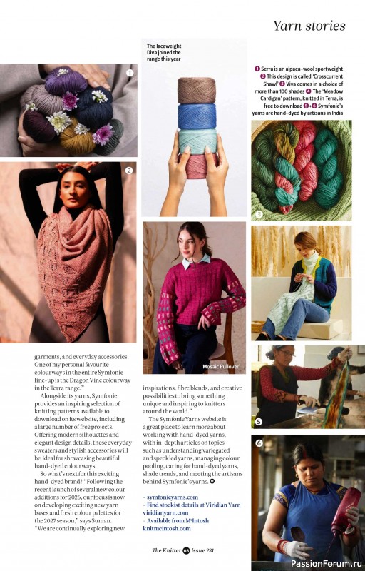 Вязаные проекты спицами в журнале &laquo;The Knitter №231 2026&raquo;