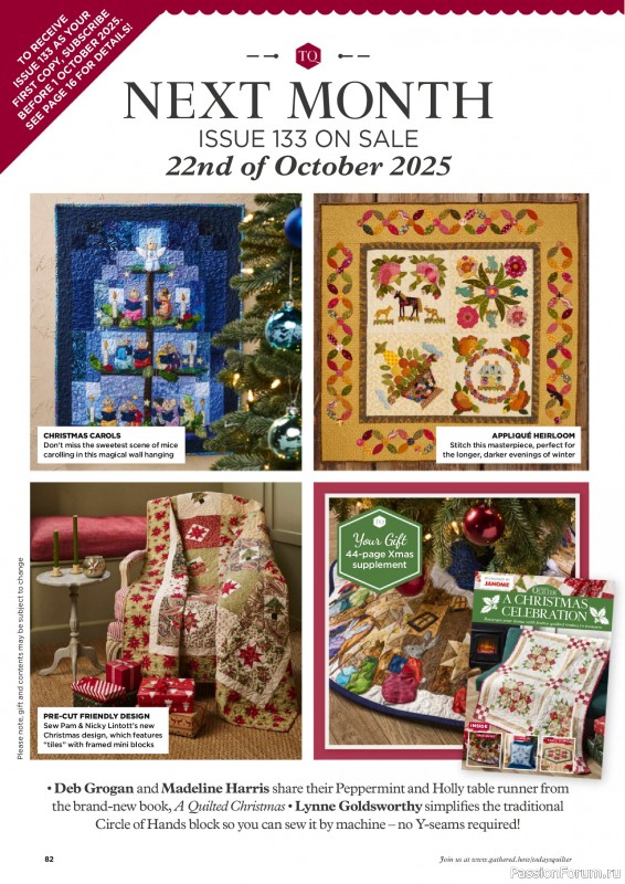 Коллекция проектов для рукодельниц в журнале «Todays Quilter №132 2025»