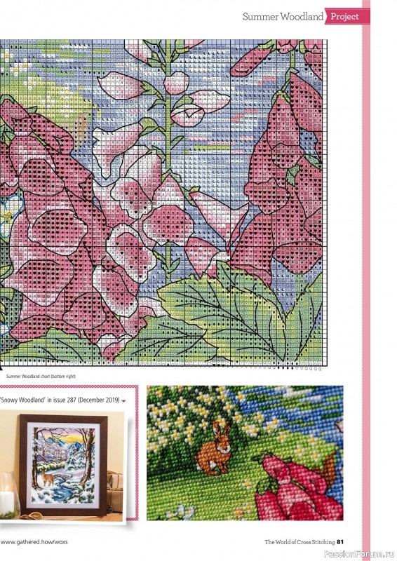 Коллекция вышивки крестиком в журнале «The World of Cross Stitching №319 2022»