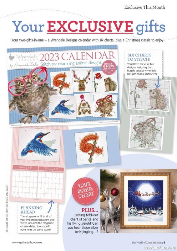 Коллекция вышивки в журнале «The World of Cross Stitching №326 2022»